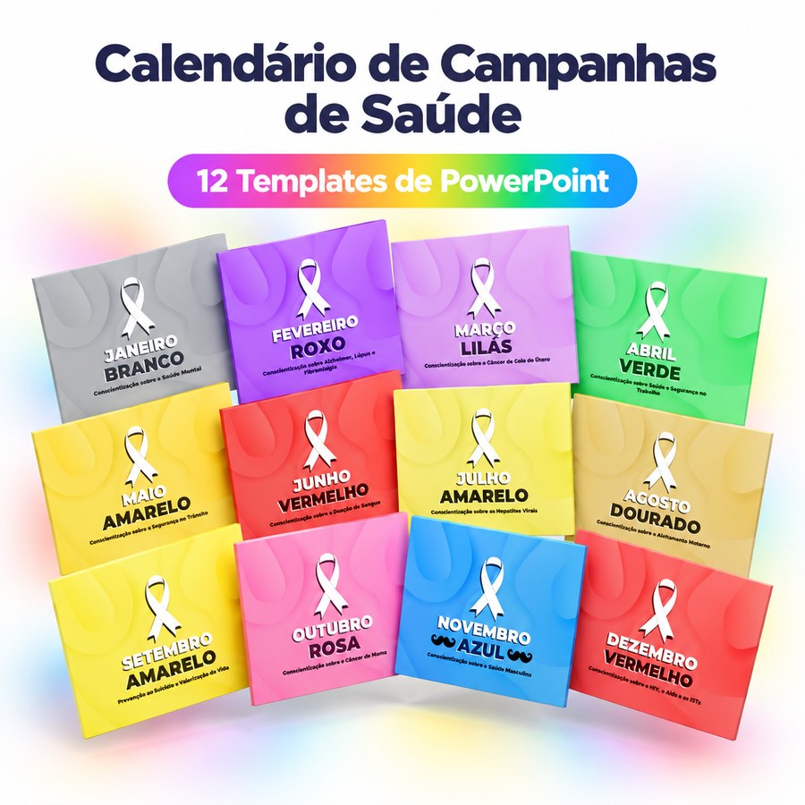 Capa do pacote Calendário de Campanhas de Saúde com os 12 meses