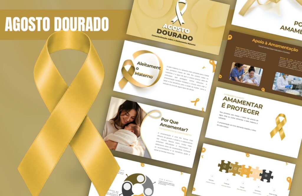 Agosto Dourado – Template de PowerPoint
