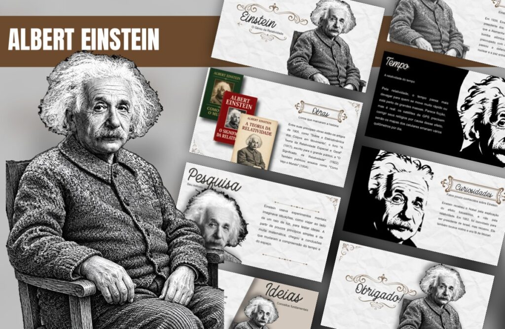 Albert Einstein – Template de PowerPoint