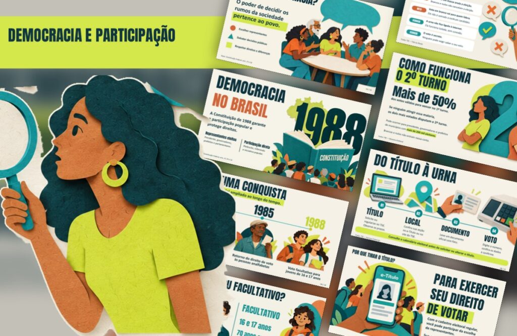Democracia e Participação Social – Template de PowerPoint