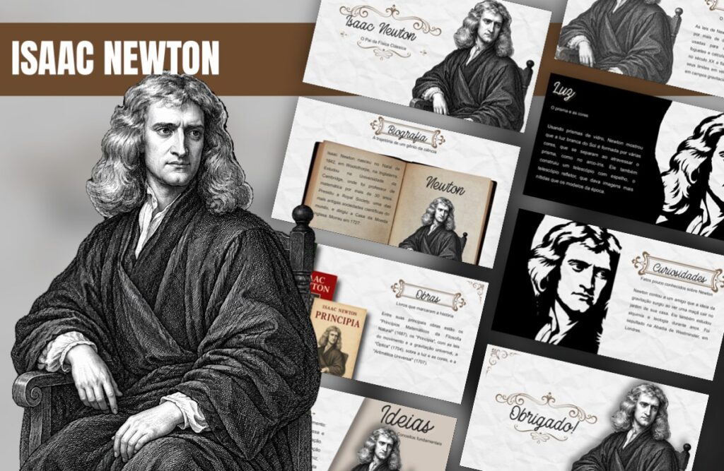 Isaac Newton – Template de PowerPoint