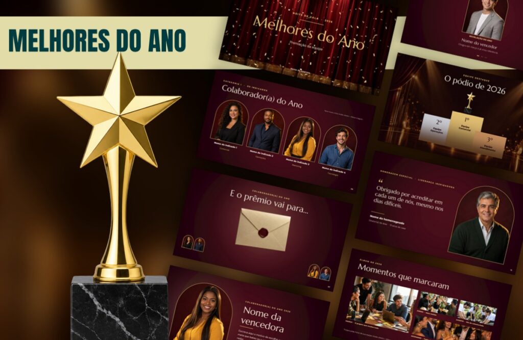 Premiação Melhores do Ano – Template de PowerPoint