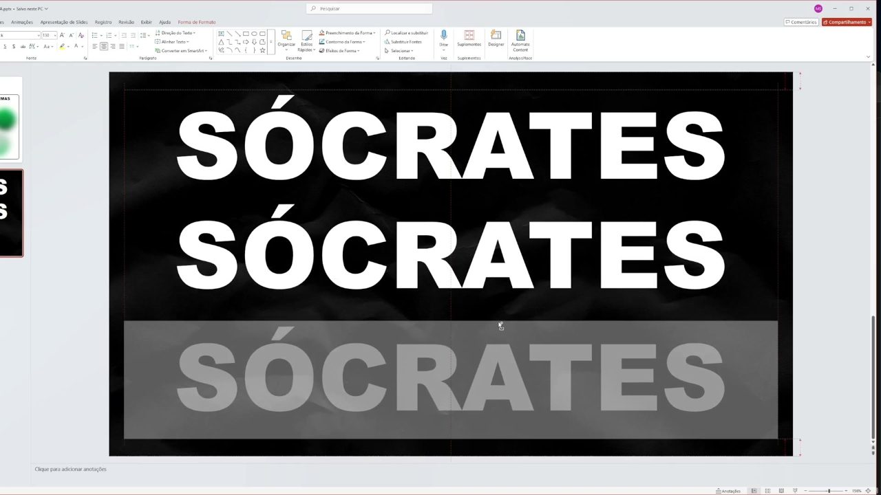 Três linhas com a palavra SÓCRATES